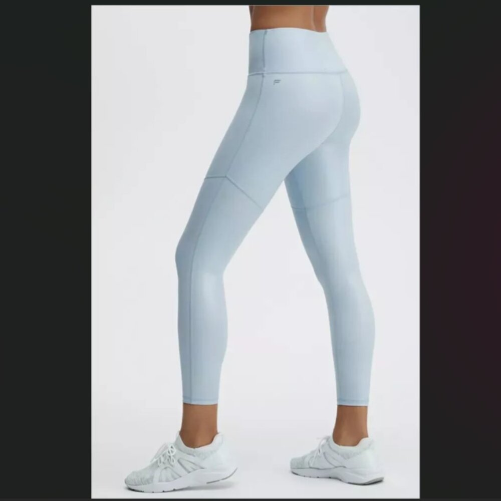 NWT FABLETICS High-Waisted iridescent Luxe 7/8 Oasis Sz S Holographic MSRP$69.96